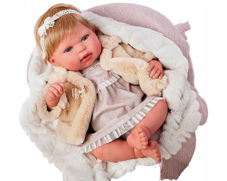 Lalka Reborn Arias Bobas Hiszpańska 98063, realistycznie wyglądająca laleczka, idealna dla małych opiekunów.