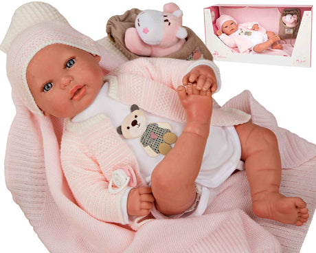 Lalki Reborn Arias Bobas Hiszpańska 98080 – realistyczna lalka reborn, doskonała dla małych opiekunów, naturalny wygląd i miękkość.