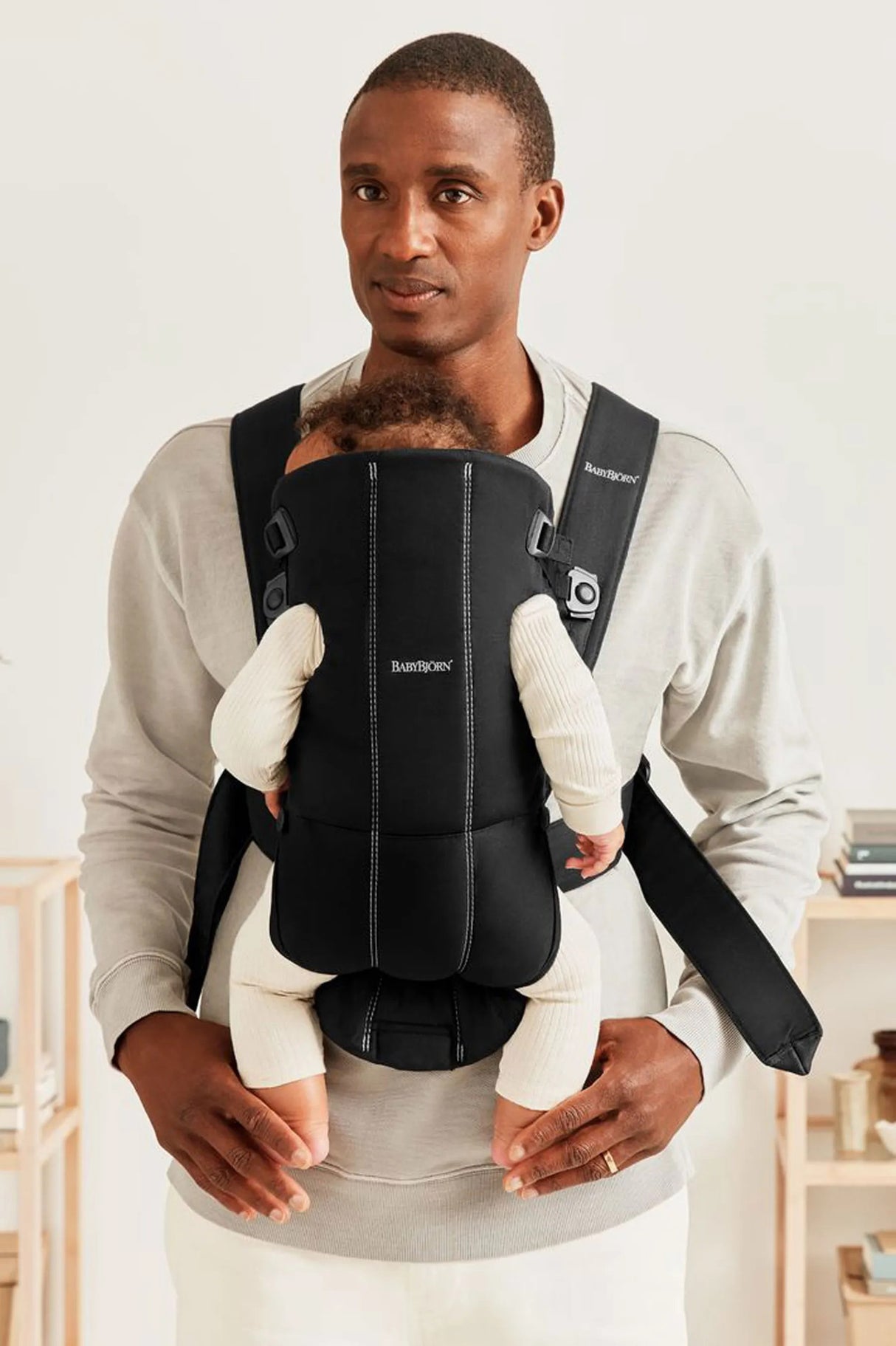 Babybjorn mini tejido - portador de bebé, negro
