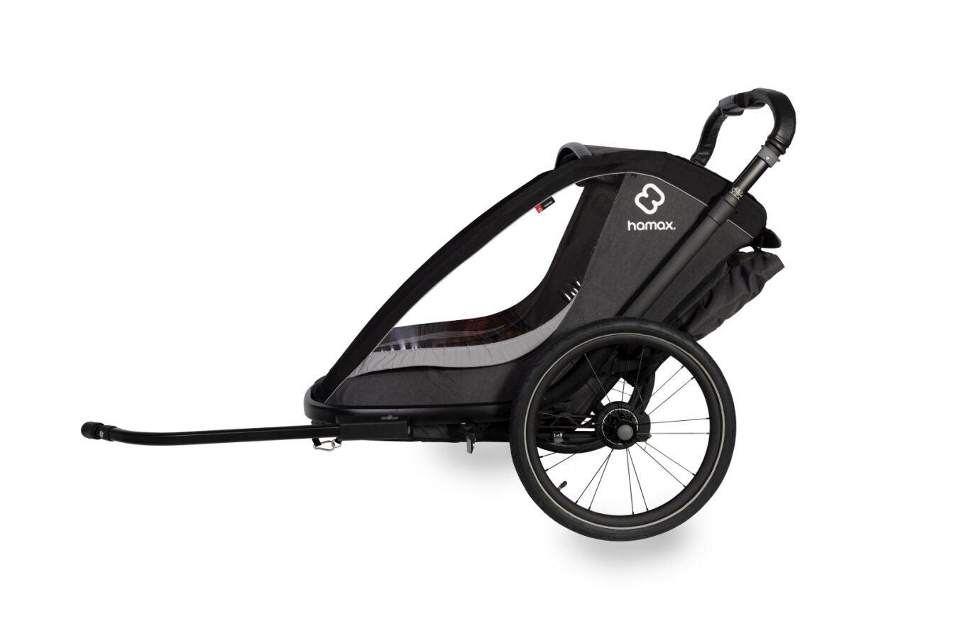 HAMAX - COCOON ONE-GRAY / Black Bicycle Trailer