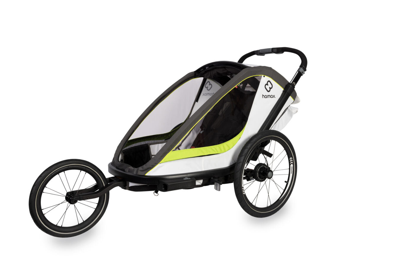 HAMAX - bicycle trailer Breeze with a running kit, double - White/Green