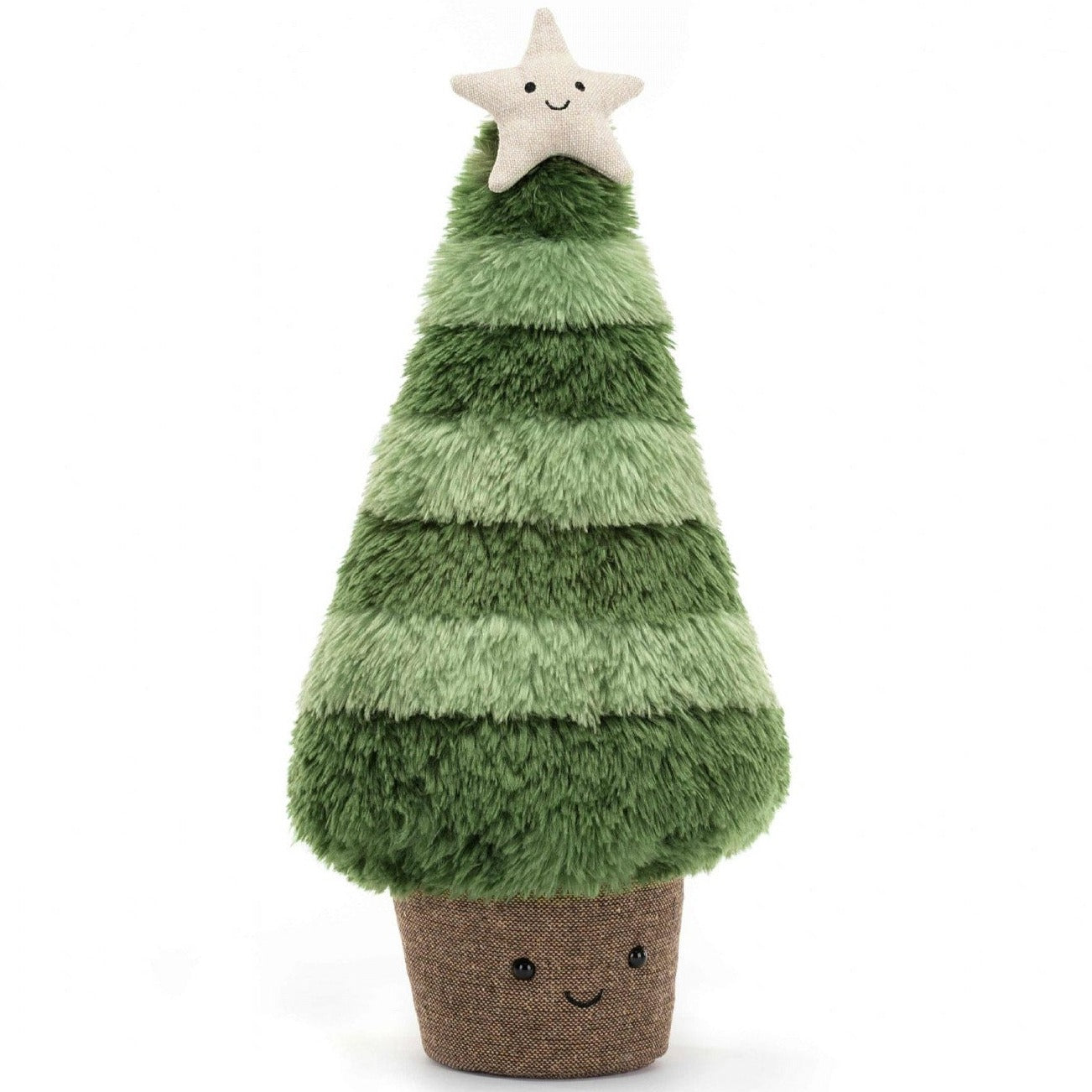 Jellycat: mascotte d'arbre de Noël avec une étoile souriante 45 cm