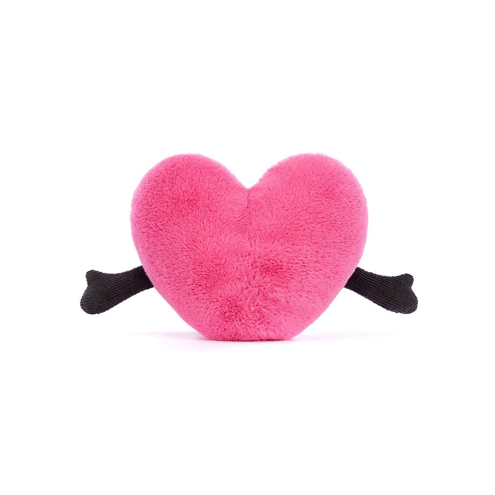 Jellycat: Heart de mascotte coeur rose amusant 13 cm
