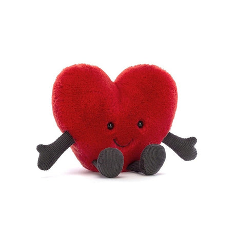 Pluszak walentynkowy Jellycat Amuseable Red Heart, urocza maskotka na walentynki z rączkami i nóżkami, pełna miłości.
