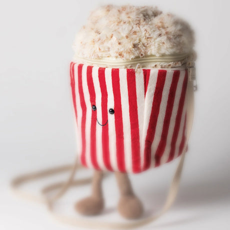 Torebka nerka dla dzieci Jellycat Amuseable Popcorn, urocza i miękka, idealna dla małych fashionistek, 19 cm.