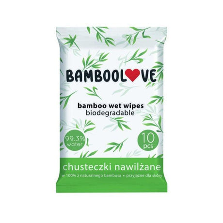 Bamboolove: bambusowe chusteczki nawilżane 10 szt. - Noski Noski