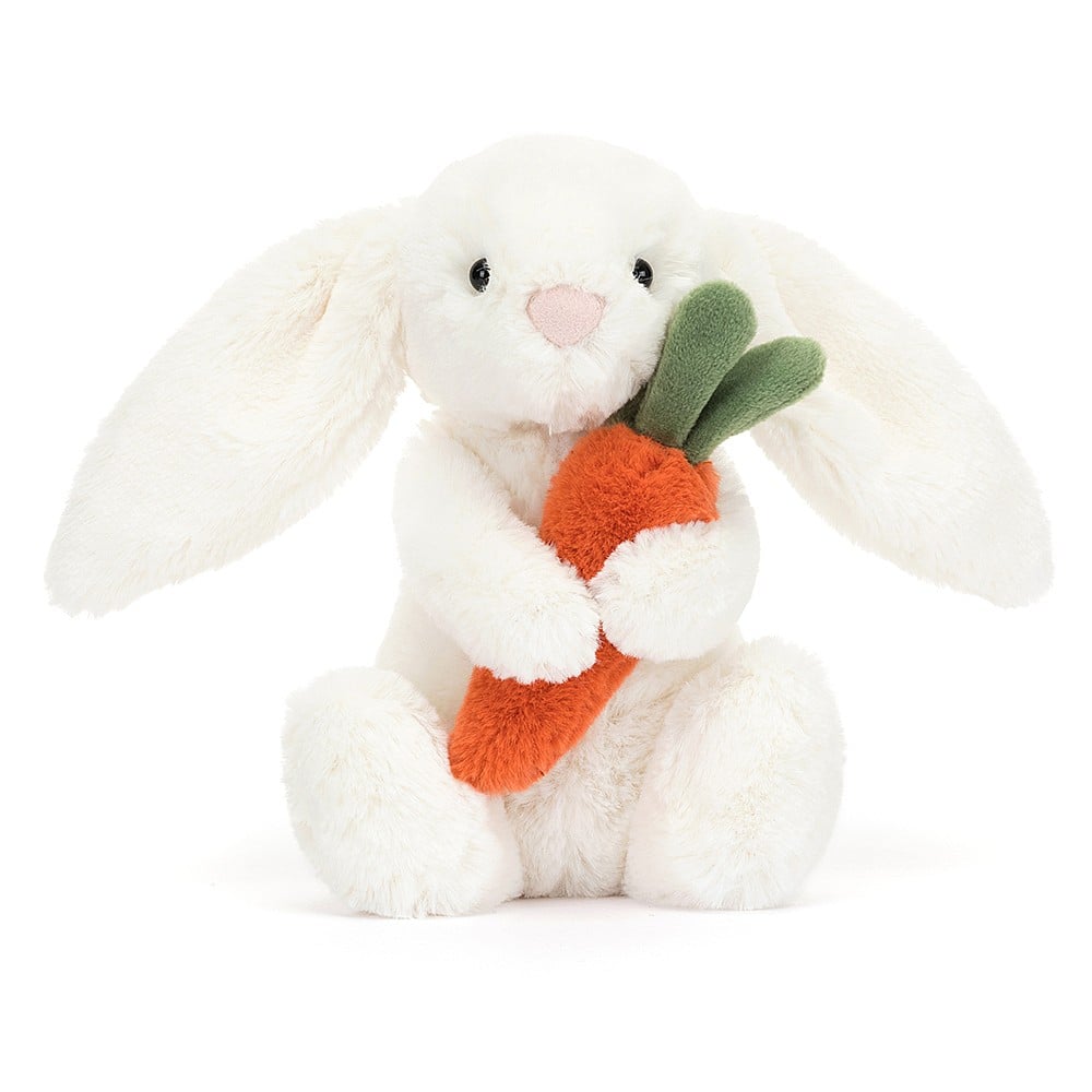 Jellycat: Kezulanka Bunny con zanahoria Bashphy Bunny 18 cm