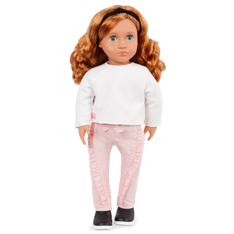 Lalka Our Generation Teagan - realistyczna zabawka dla dziewczynek, 46 cm, rudowłosa, modna i pełna radości.
