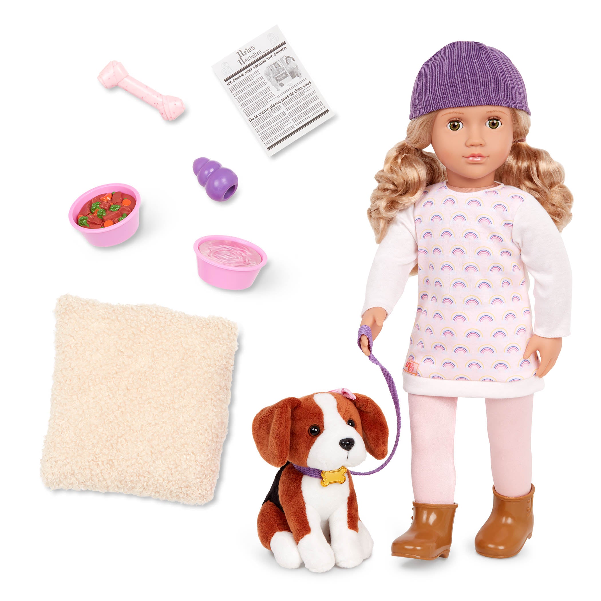 Notre génération: poupée EMBE avec Elsie Dog 46 cm
