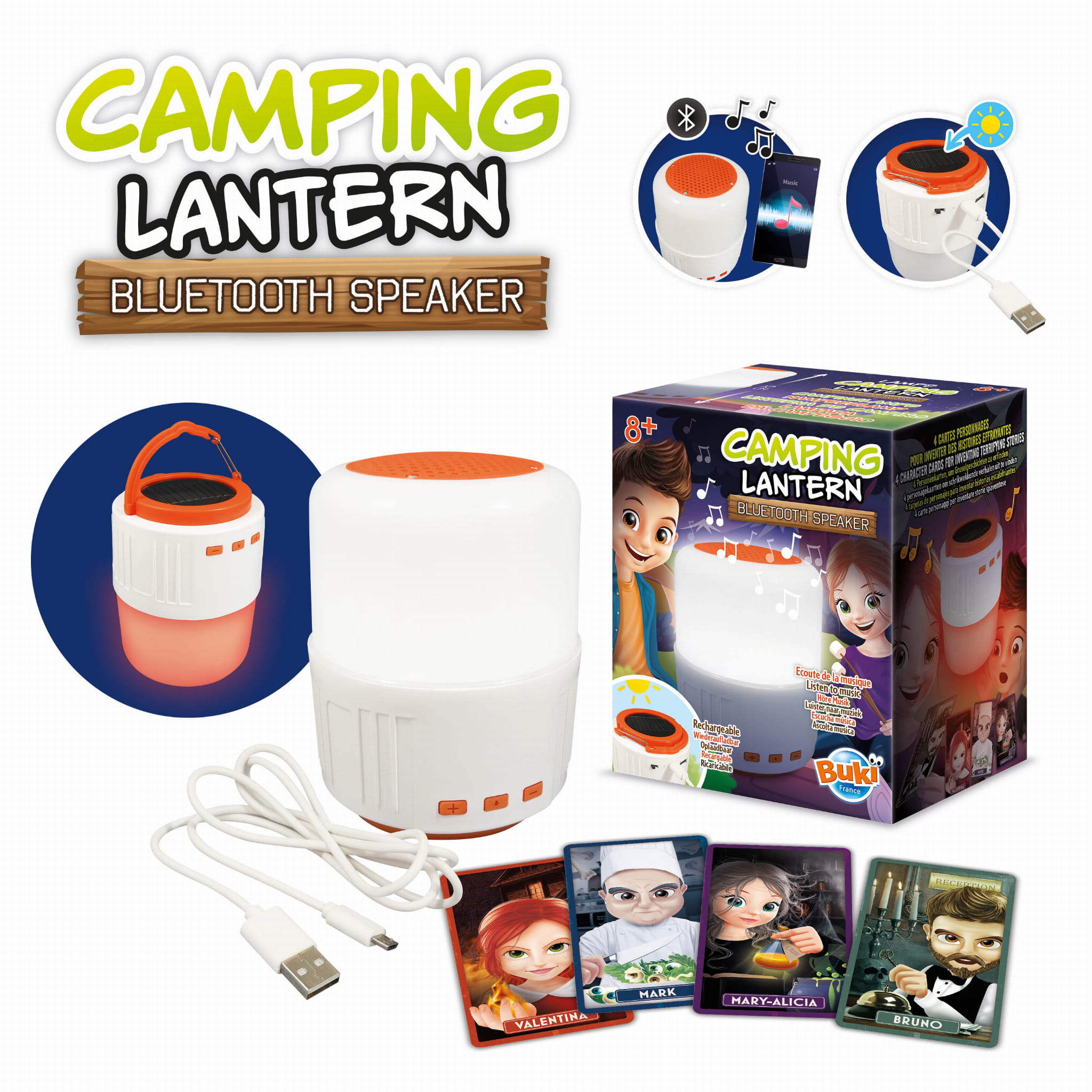 Buki: lampe de poche Bluetooth pour le camping