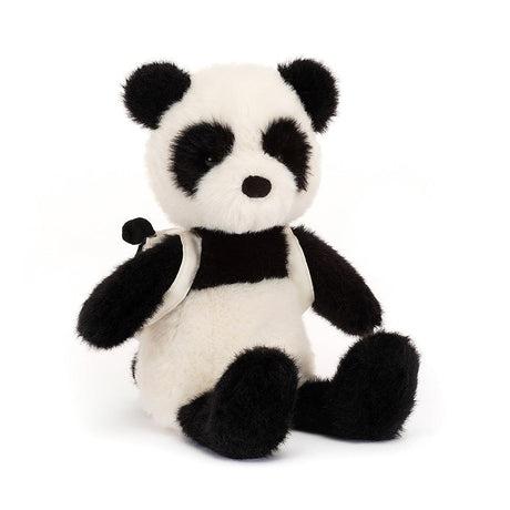 Panda pluszak Jellycat z plecakiem - miękka, urocza maskotka dla dzieci, idealna do przytulania i zabawy.