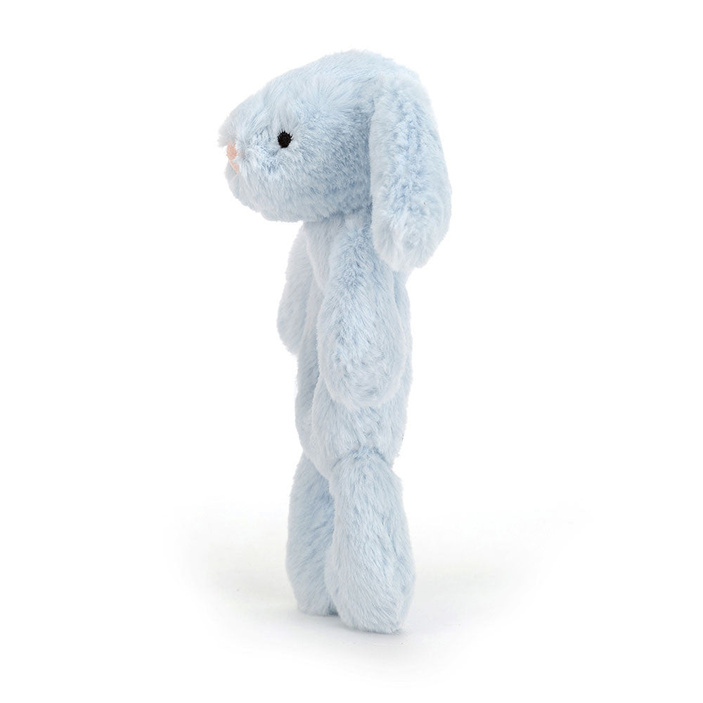 Jellycat: grzechotka króliczek jasny niebieski Bashful Bunny Ring Rattle 18 cm