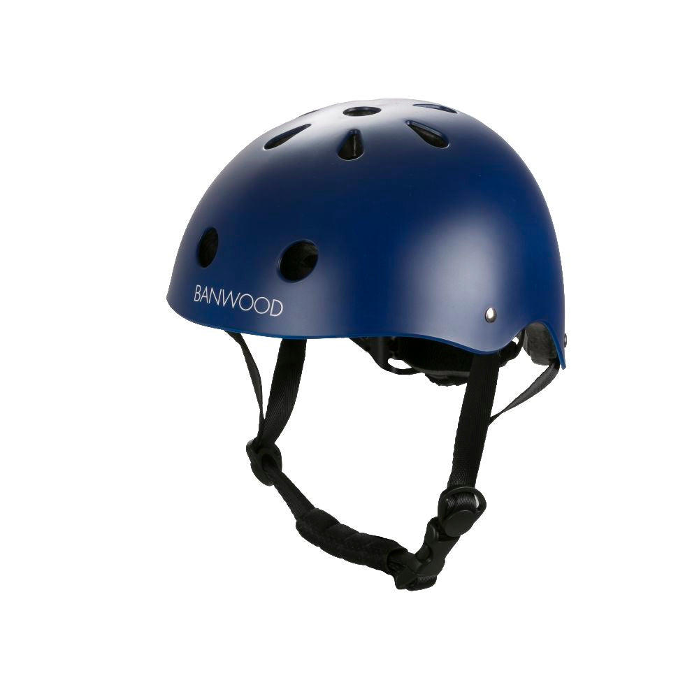 Kask rowerowy dla dzieci Banwood Navy, lekki, wytrzymały, wygodny i stylowy, zapewniający bezpieczną jazdę.