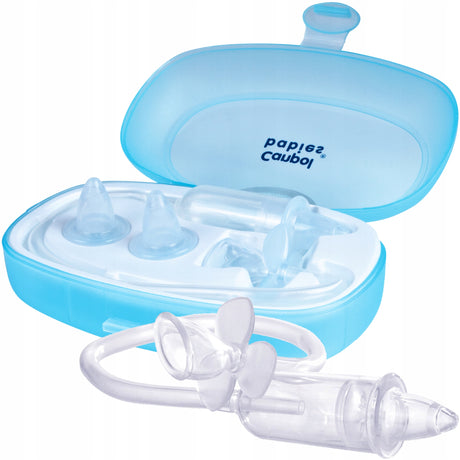 Aspirator do nosa Canpol Babies z silikonową końcówką, łatwy w użyciu, bezpieczny, dla niemowląt, regulacja ssania, zapasowe końcówki.