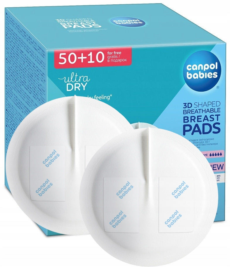 Canpol Babies: Breathable ultra -absorbing 3D lactation inserts 60 pcs.