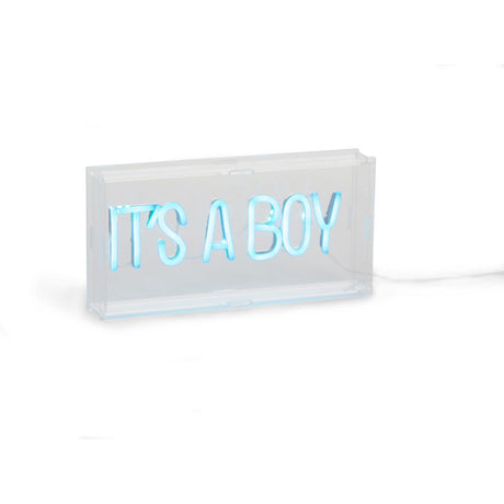 Lampa ledowa neon "It's A Boy" Childhome, dekoracja na półkę do pokoju dziecka, uroczy wzór, trwałe materiały