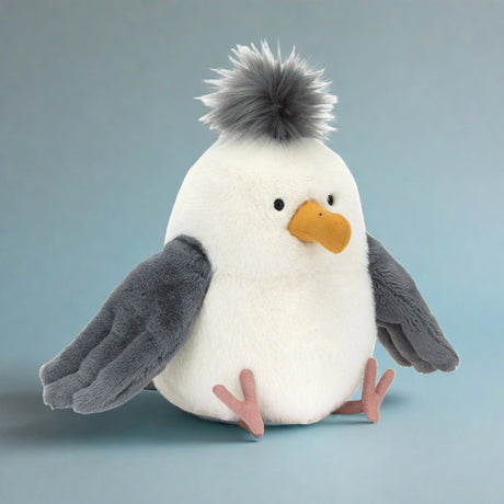 Pluszowa mewa Jellycat Chip Seagull, miękka i urocza maskotka, idealna jako przytulanka dla dzieci.