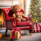 Świąteczna maskotka Jellycat Jolly Gingerbread Fred - pluszowy piernikowy ludzik, idealny na prezent dla dzieci.