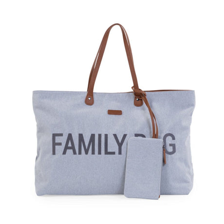 Torba podróżna damska Childhome Family Bag szara kanwas, pojemna i stylowa, idealna na rodzinne wyjazdy.