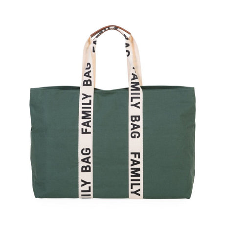 Zielona Childhome Torba Family Bag Signature - pojemna torba podróżna dla rodziny, idealna na wyjazdy i siłownię.