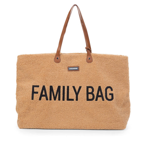 Pluszowa torba podróżna Childhome Teddy Bear do wózka, pojemna i stylowa, idealna dla rodzin na wyjazdy.