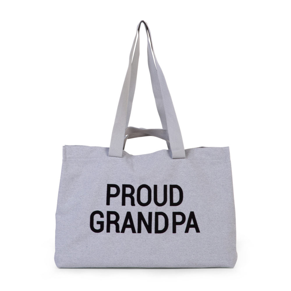 Torba na zakupy dla babci i dziadka Childhome Grandpa Bag kanwas szara - stylowa, pojemna i praktyczna na codzienne potrzeby.