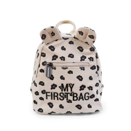 Childhome My First Bag Leopard - plecak dla dzieci z uroczym wzorem w panterkę, idealny plecaczek dla dziewczynki.