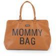 Brązowa torba podróżna Childhome Mommy Bag, elegancka i pojemna, idealna do wózka i na wyjazdy.