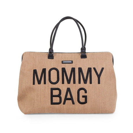 Stylowa torba podróżna Childhome Mommy Bag Raffia Look, idealna jako torba do wózka lub torba sportowa damska.