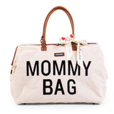 Torba podróżna damska do wózka Childhome Mommy Bag Teddy Bear White, stylowa i pojemna, idealna dla modnych mam.