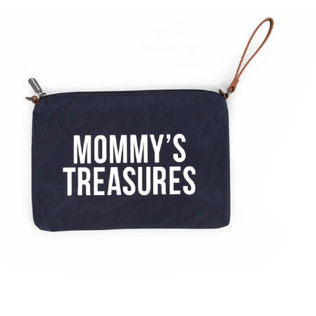 Granatowa torebka damska Childhome Mommy's Treasures z tkaniny oxford, praktyczna na telefon i suwak, idealna na codzienne wyjścia.