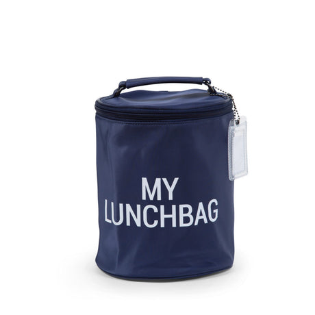 Granatowa śniadaniówka torba termiczna Childhome My Lunchbag, utrzymuje jedzenie świeże, z poręcznym uchwytem i wewnętrznymi gumkami.