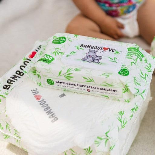 Bamboolove: bambusowe chusteczki nawilżane 60 szt. - Noski Noski