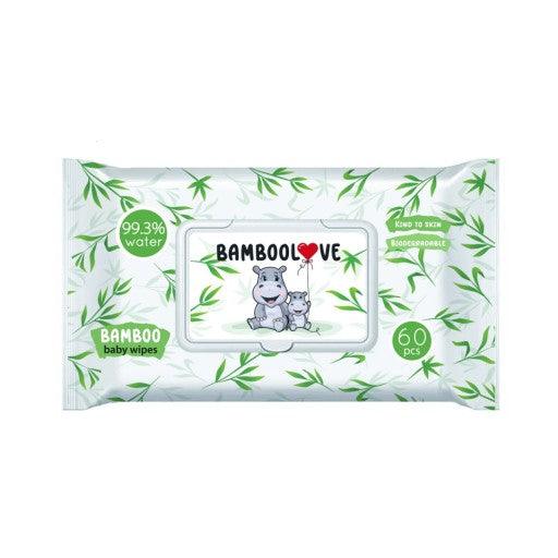 Bamboolove: bambusowe chusteczki nawilżane 60 szt. - Noski Noski