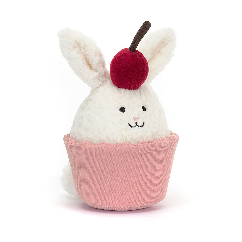 Maskotka Królik Jellycat Dainty Dessert Bunny Cupcake - uroczy pluszak w kształcie muffinki, idealny do przytulania i zabawy.