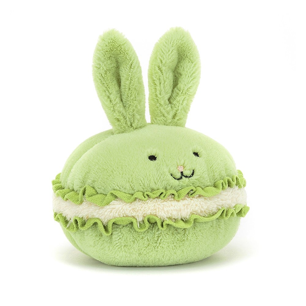 Królik Jellycat Dainty Dessert Bunny Macaron, pluszowa maskotka z puszystym futerkiem i uśmiechniętą buzią, idealny do przytulania.