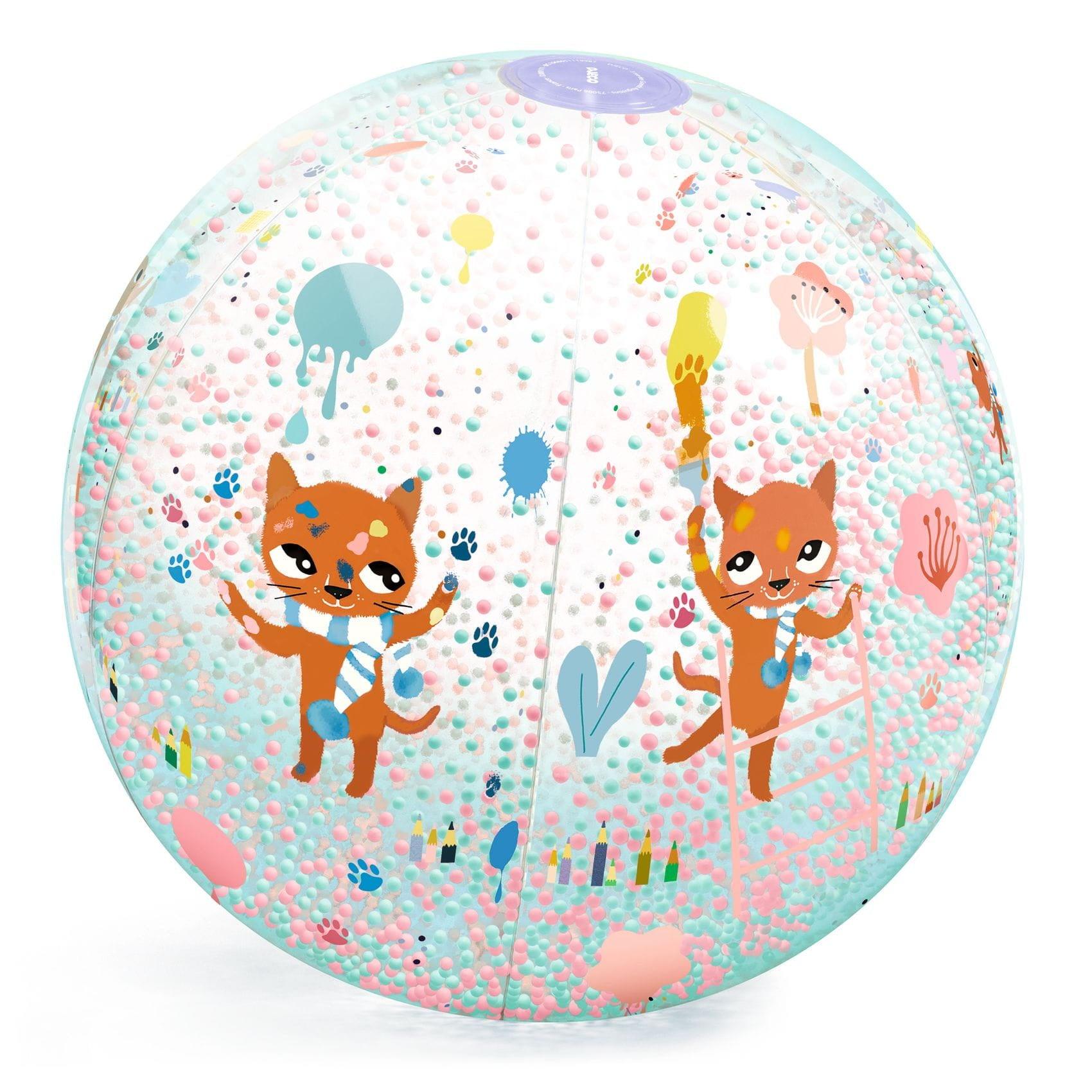 Djeco: Inflatable beach ball with chamal bubbles