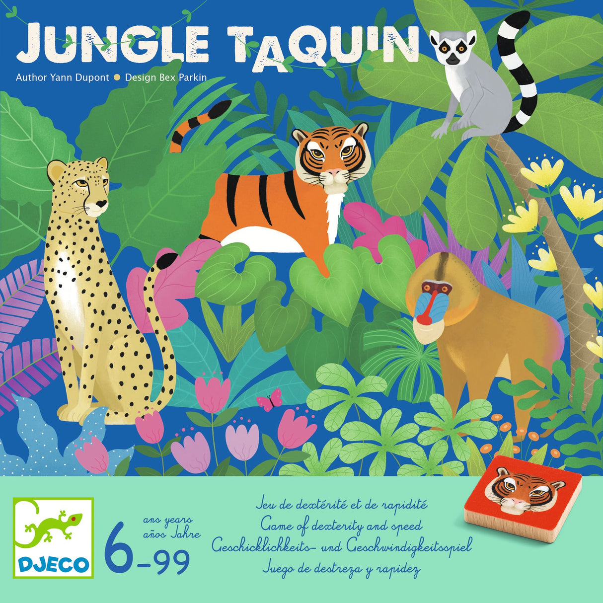 Gra logiczna edukacyjna Djeco Jungle Taquin Tangram
