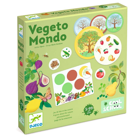 Gra Djeco Vegeto Mondo Cztery pory roku - edukacyjne gry planszowe dla dzieci świetne dla całej rodziny.