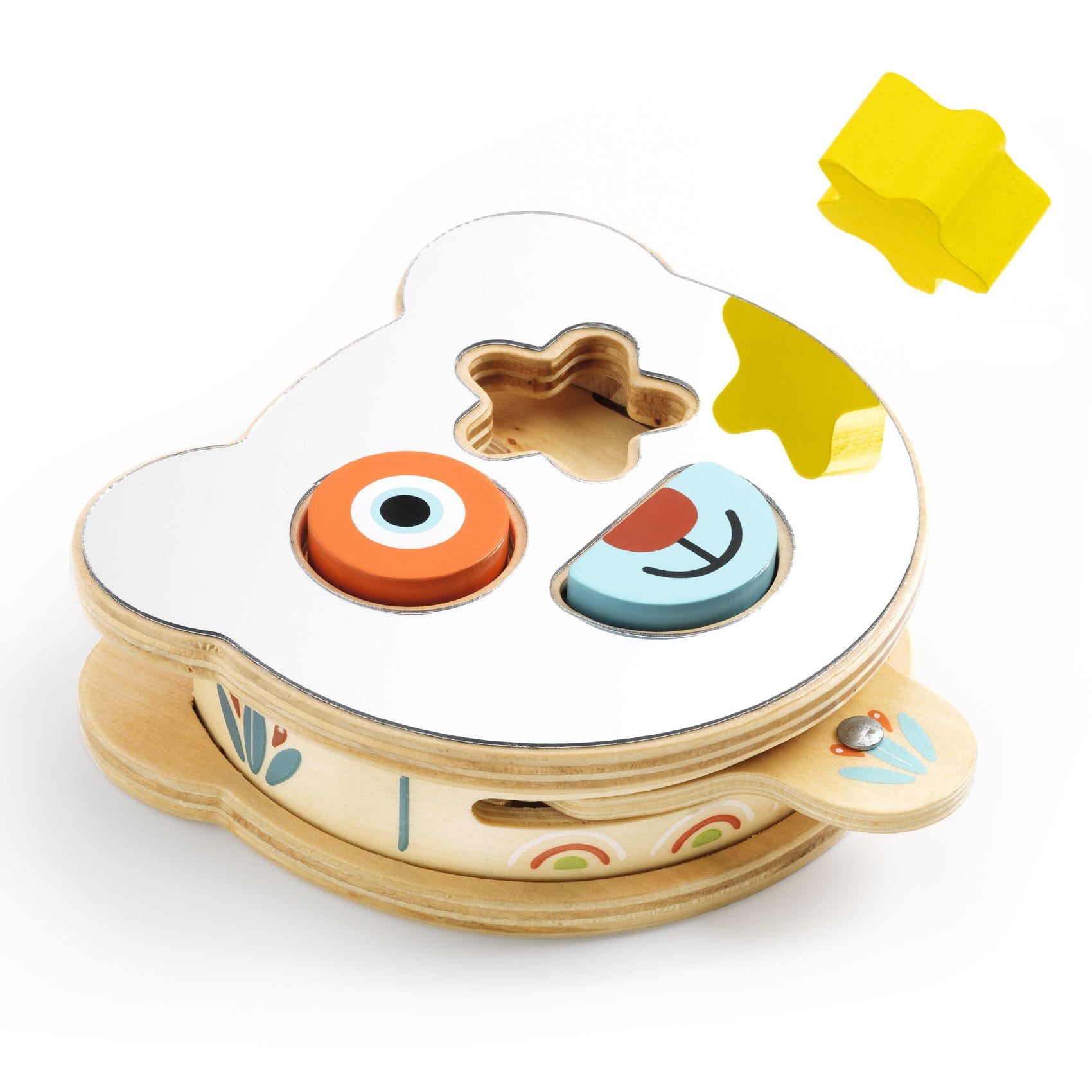 Djeco: Wooden Sorter with the Baby Boomi mirror