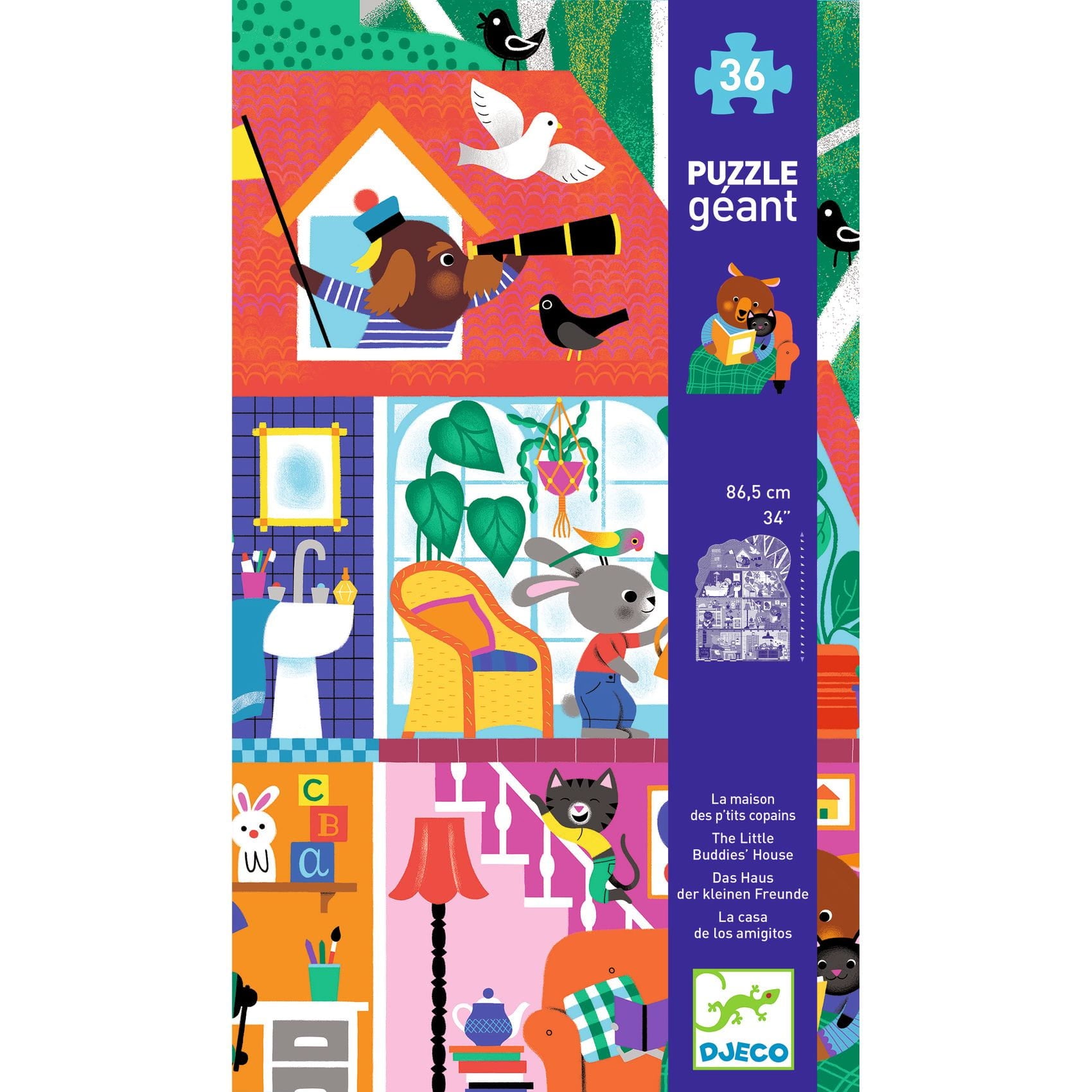 Djeco: gigantyczne puzzle Domek Małych Przyjaciół