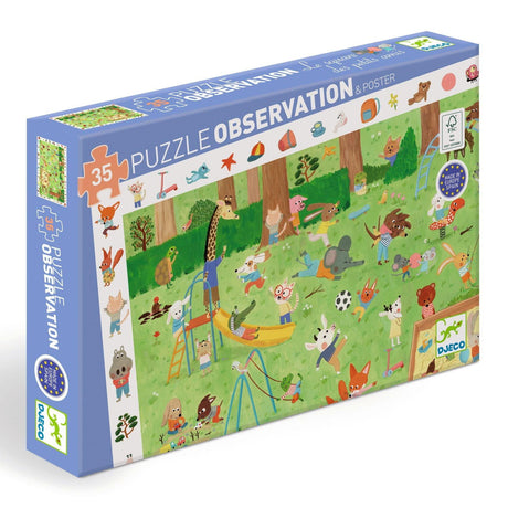 Puzzle Edukacyjne Djeco Ogród Małych Przyjaciół 200 Elementów - rozwijająca wyobraźnię i spostrzegawczość układanka dla dzieci.