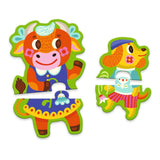 Djeco: puzzle Małe i Duże Na Farmie - Noski Noski