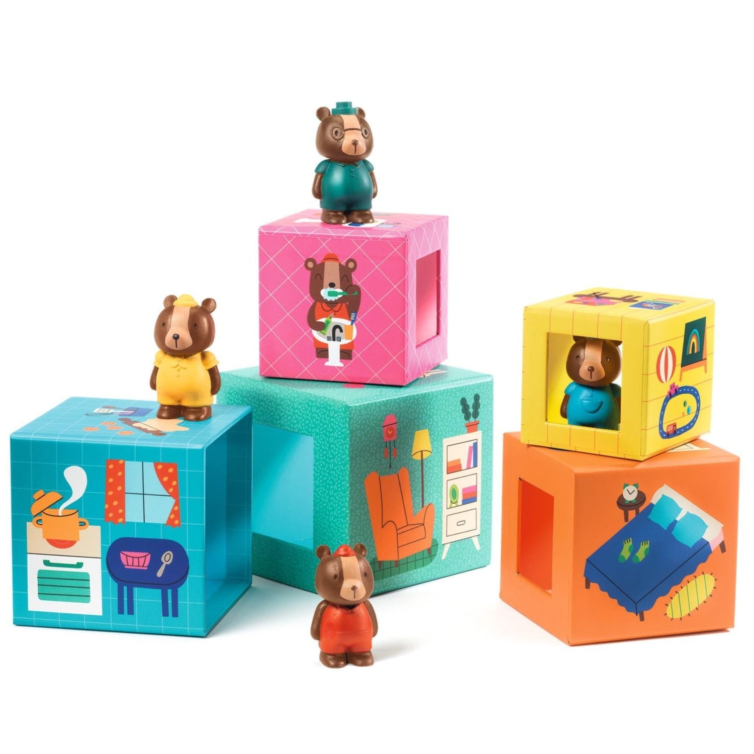 Djeco: TopaniHouse cardboard blocks