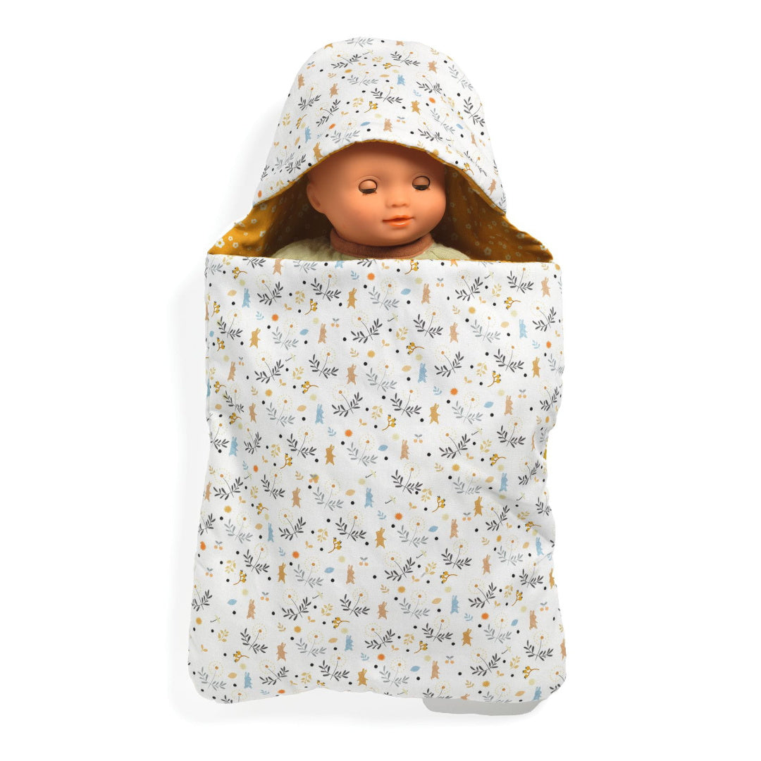 Pomea: śpiworek dla lalki print