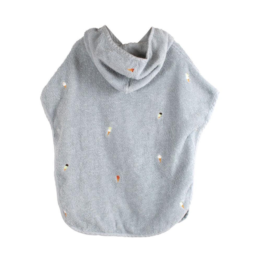 Filibabba Poncho plażowe z haftem Pearl blue - Noski Noski