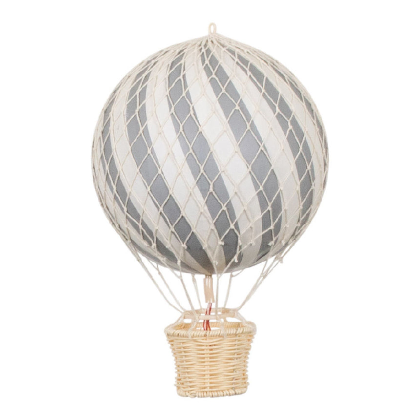 Balony Dekoracyjne Filibabba Grey 20 cm, ręcznie wykonane, z materiałów recyklingowych, skandynawska estetyka, ozdoba pokoju dziecka.