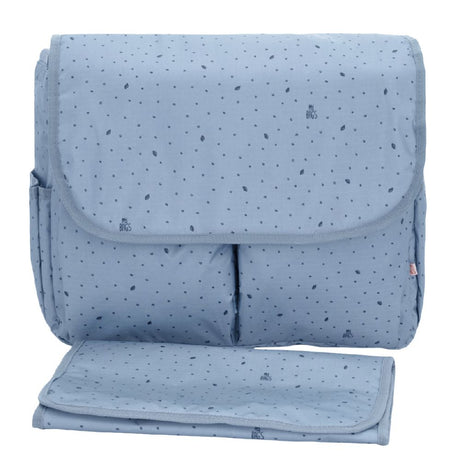 Torba do wózka My Bag's Flap Bag Leaf Blue, z licznymi kieszeniami i przewijakiem, idealna torba dla mamy.