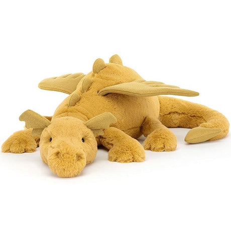Jellycat Golden Dragon Smok Pluszowy 66 cm, mięciutka maskotka smok z błyszczącymi detalami, idealny do przytulania.