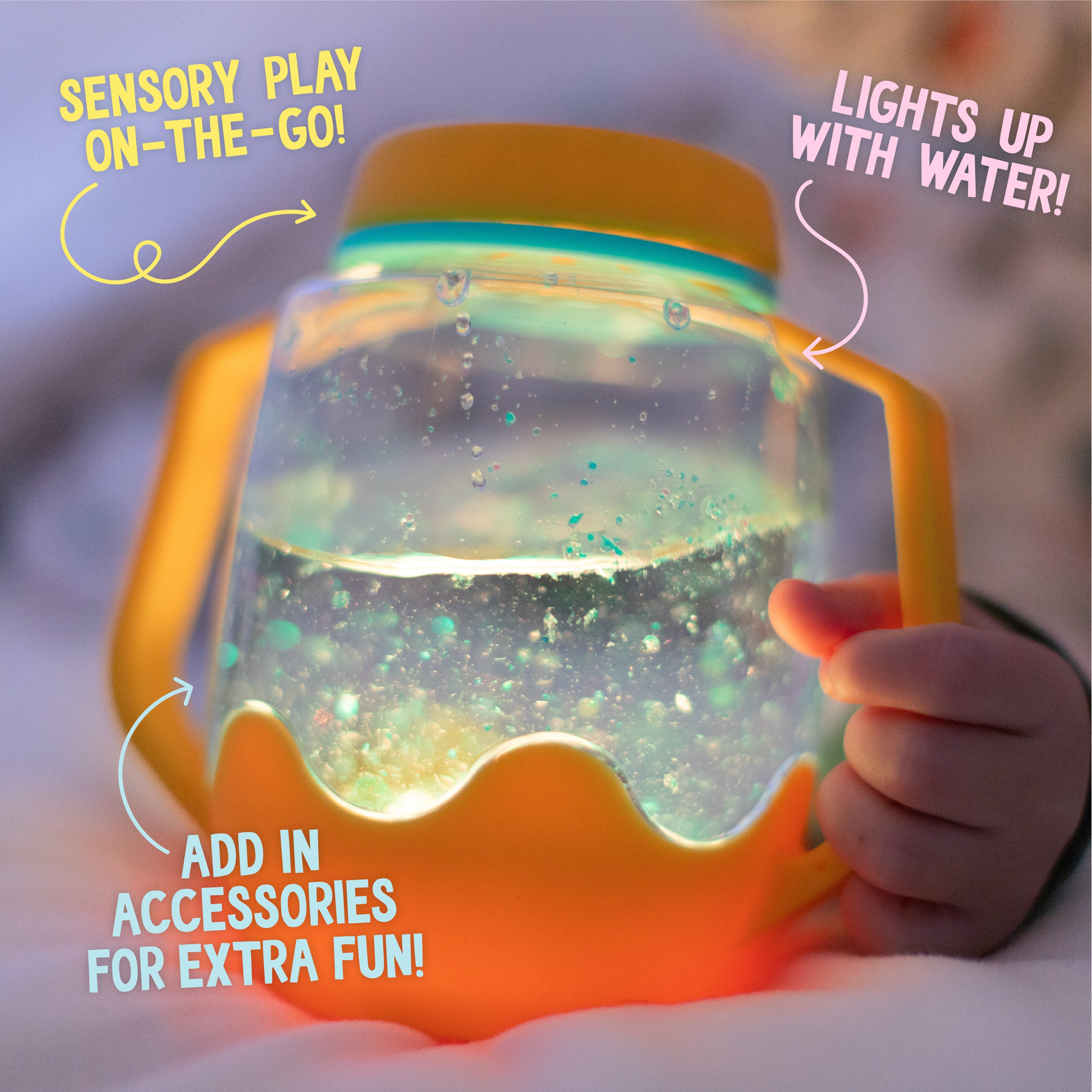 Glo Pals: leuchtendes sensorisches Glas spielen JA